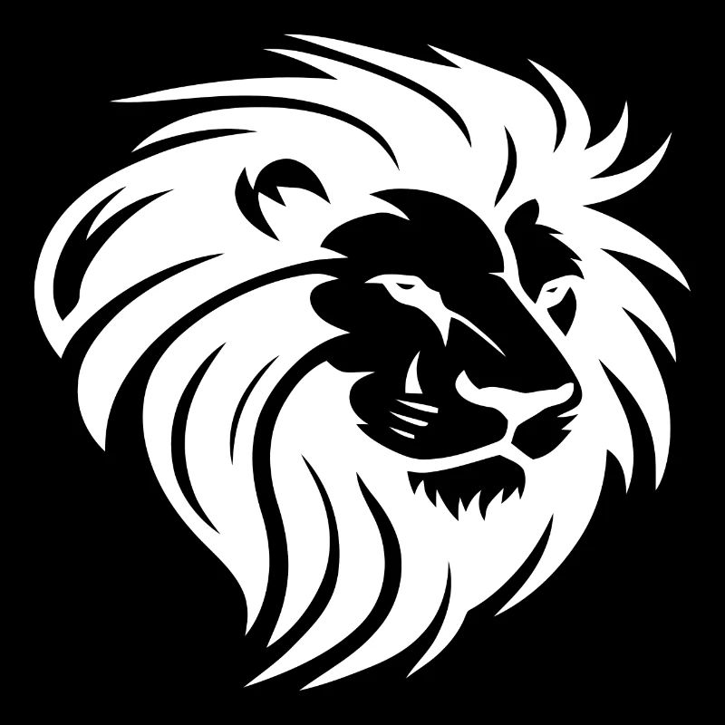Tête de lion avec crinière