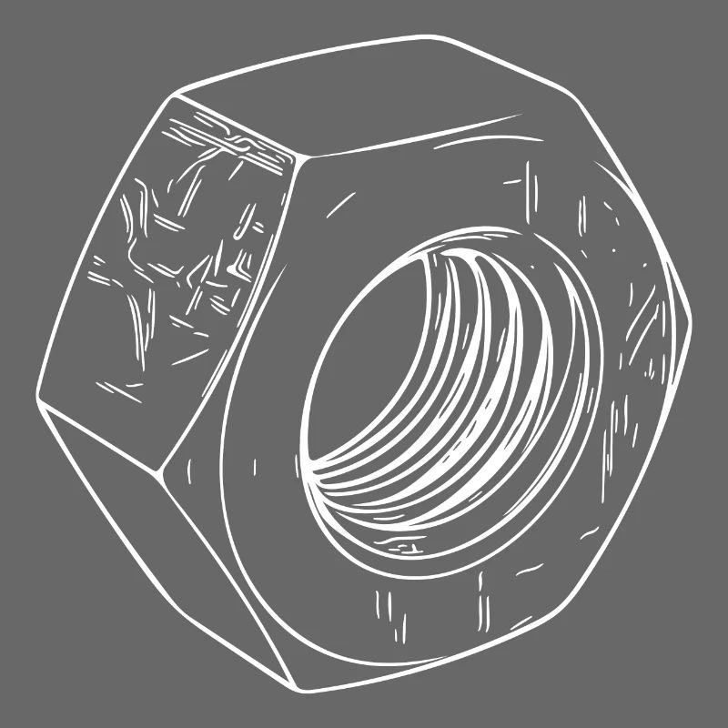 Écrou à vis avec surface rayée