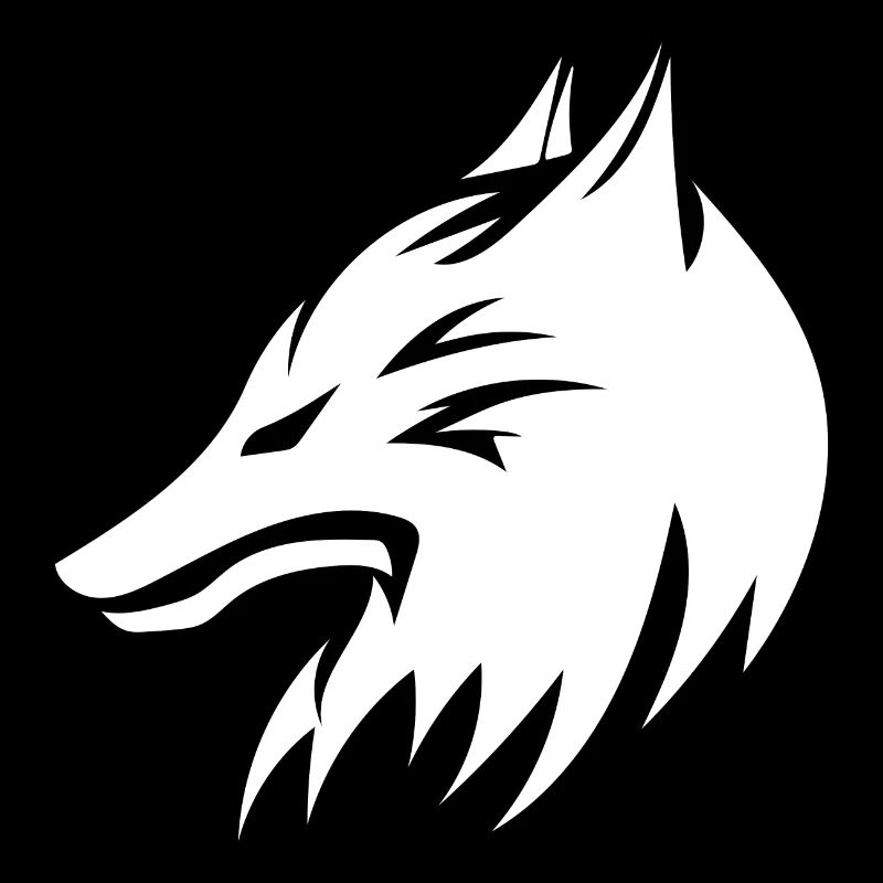 Style de tatouage de portrait de tête de loup