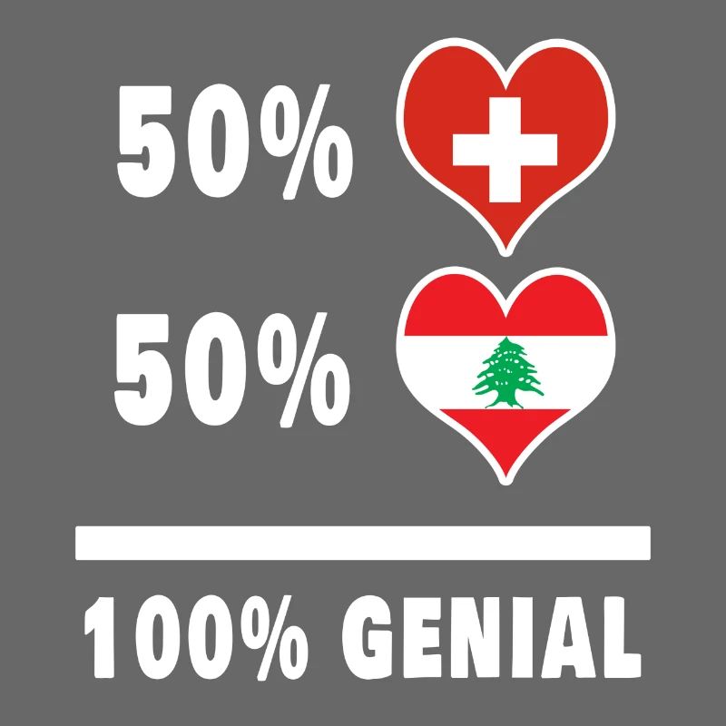 Liban et Suisse 100% Drapeau Génial