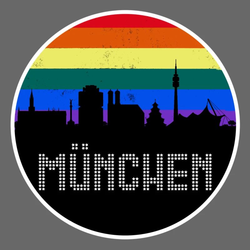 München Skyline Regenbogen