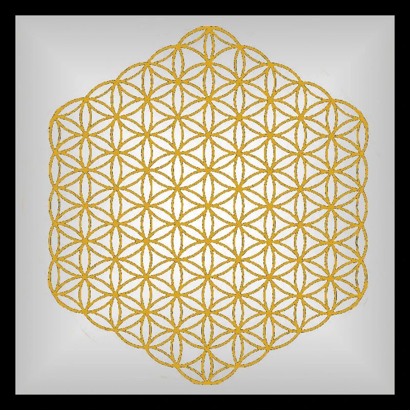 Blume des Lebens gold - 5. Dimension