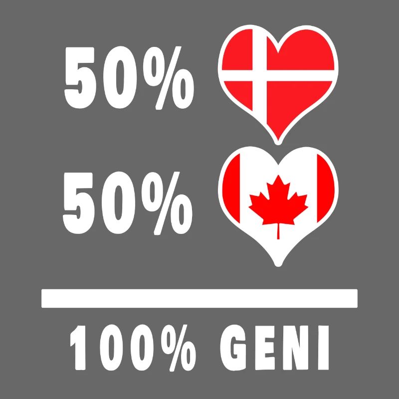 Drapeau 100% génie du Canada et du Danemark