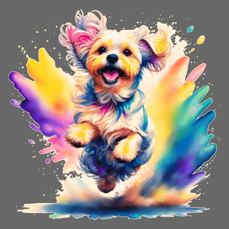 Maltese Puppy jumping