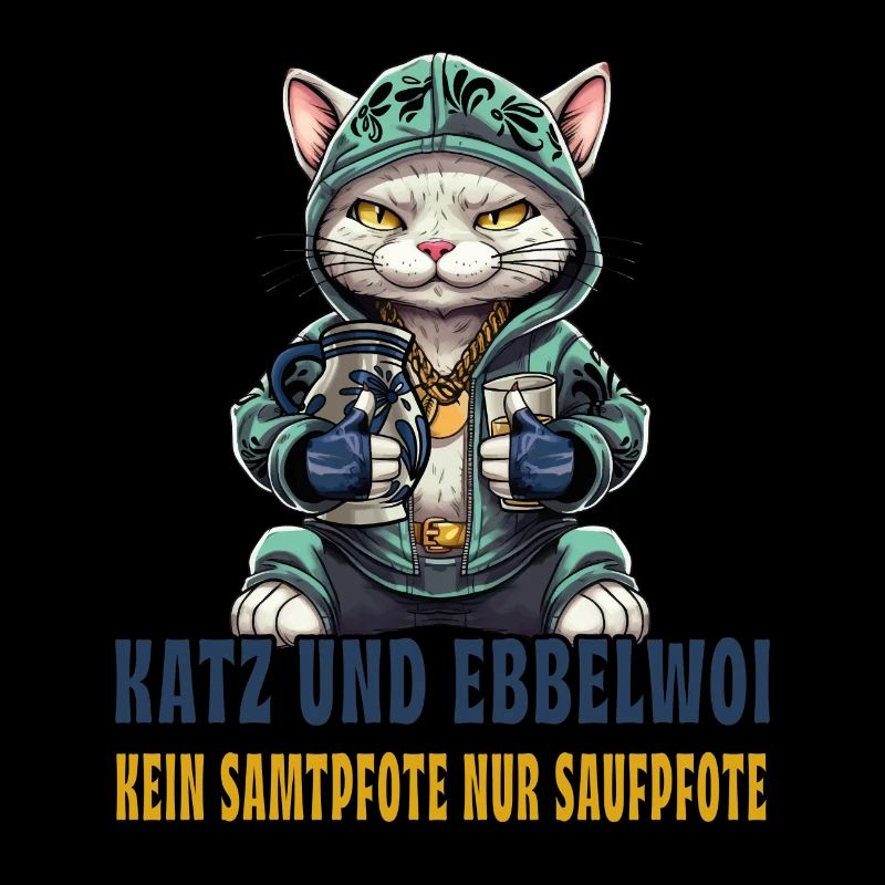 Apfelwein und Katzen Design