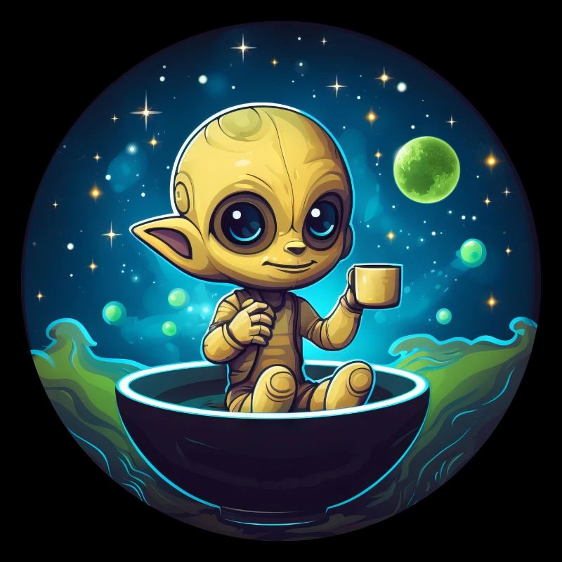 Coffee-Loving Alien: Midnight Snack