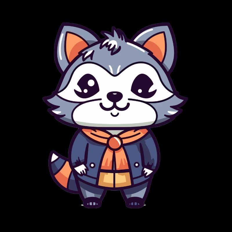 Waschbär - Kawaii Style
