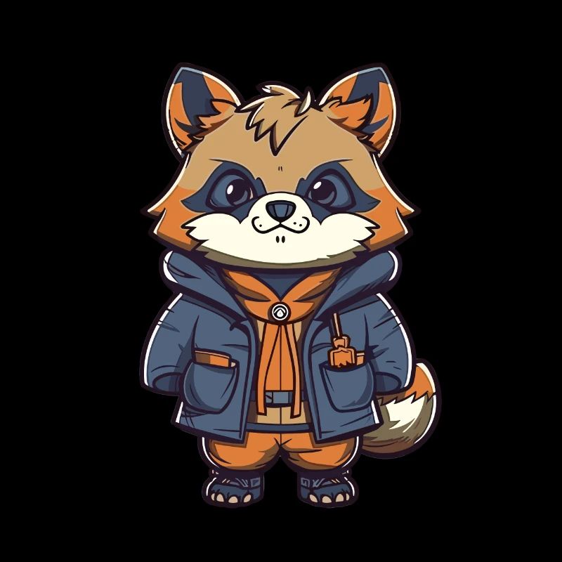 Waschbär - Kawaii Style