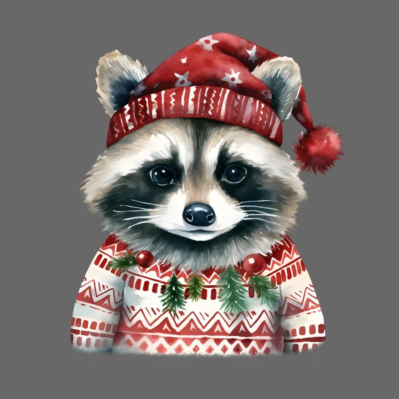 Herr Waschbär im Norweger-Pulli