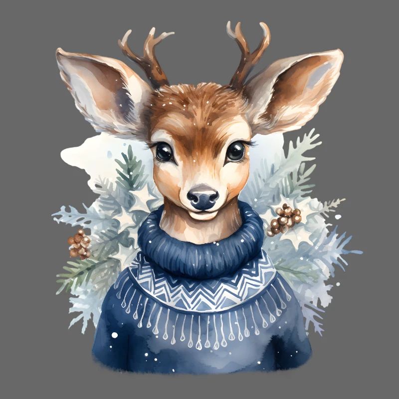 Rentier Winterpullover