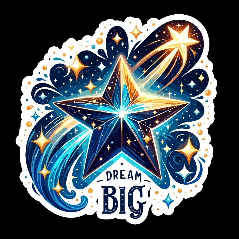 Dream Big - Sternschnuppe Illustration