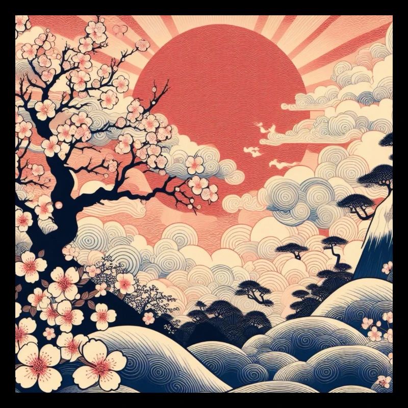 Sunrise Ukiyo-e Style