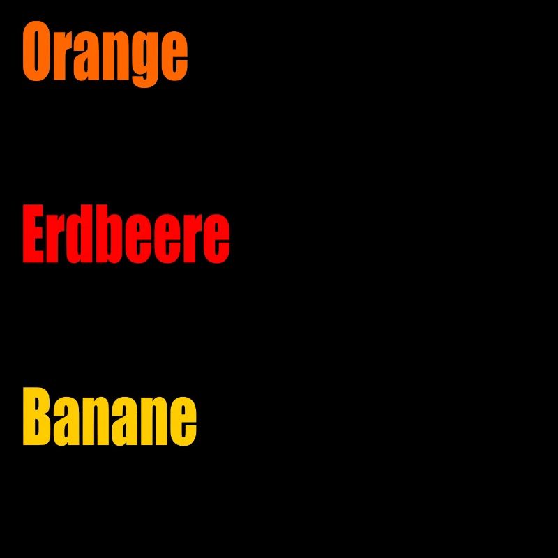Orange Erdbeere Banane