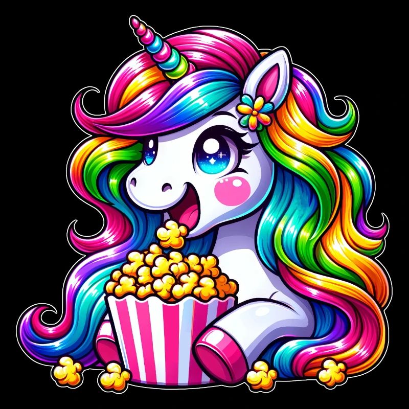 Licorne Popcorn Carnaval, Costume Arc-en-ciel