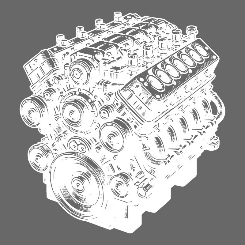 Engine Block Cylinder Displacement Fan Engine