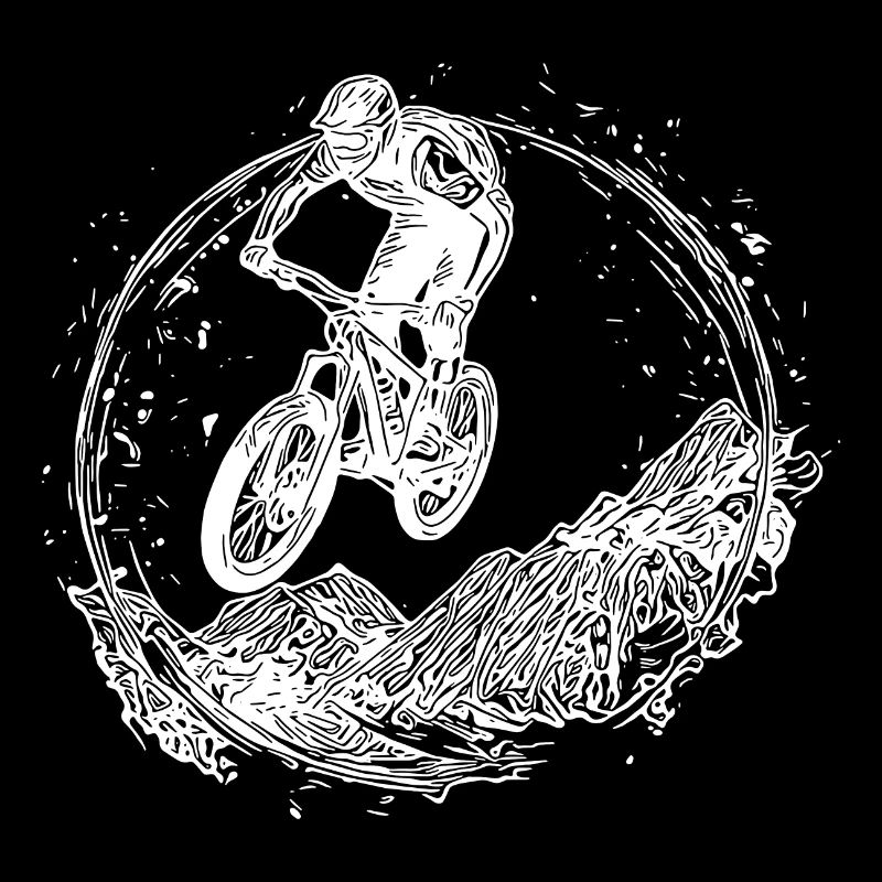 Cycliste Vélo Boue Descente Saut