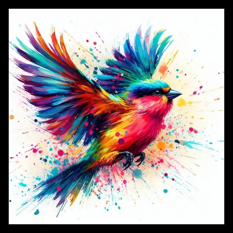 Aquarelle Oiseau Volant