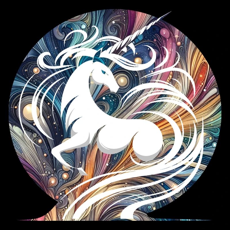 Fantasy Unicorn Galaxy Swirl Design
