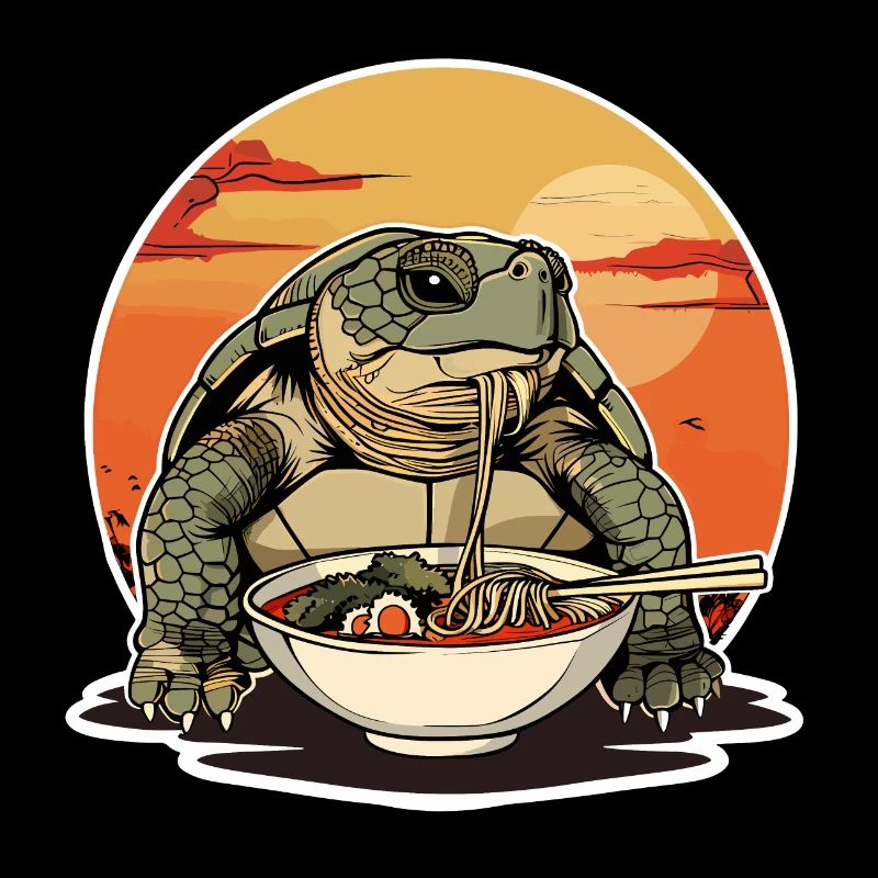 Turtle Ramen Noodles Japan Tortoise