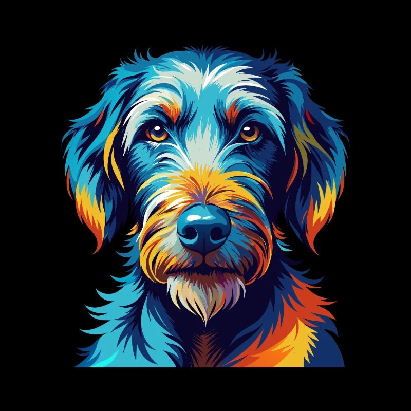Bedlington Terrier Hunderasse Karikatur Kawaii