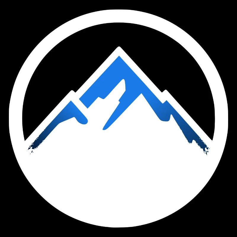 Logo montagne blanc