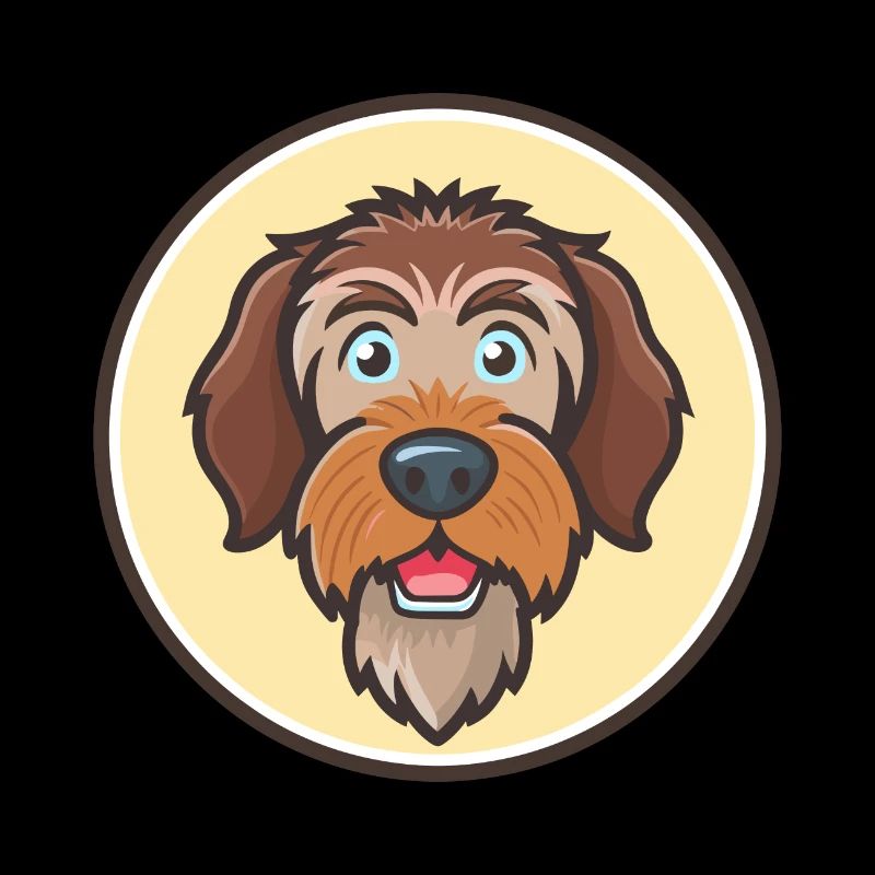 Wirehaired Pointing Griffon Dog Breed Cartoon Pet