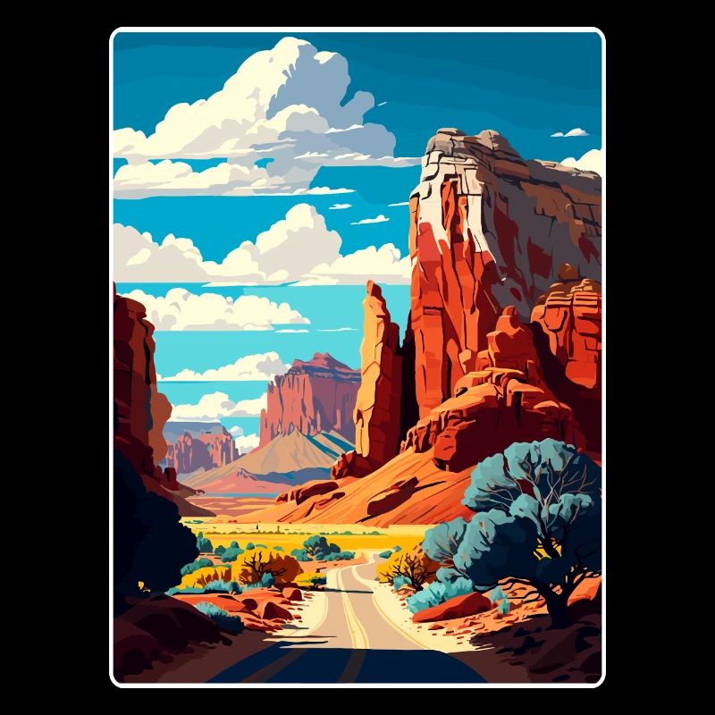 Affiche de voyage souvenir du parc national de Capitol Reef
