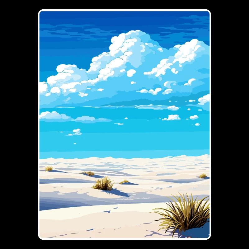 Affiche de voyage souvenir du parc national de White Sands