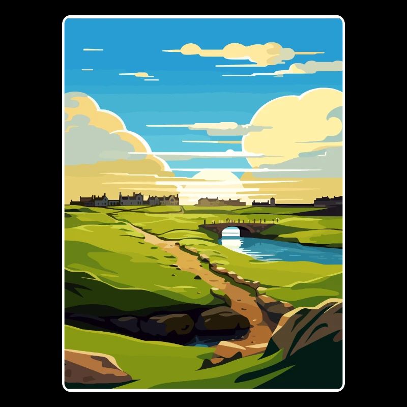 St Andrews Golf Course Ecosse Carte de voyage Andrew