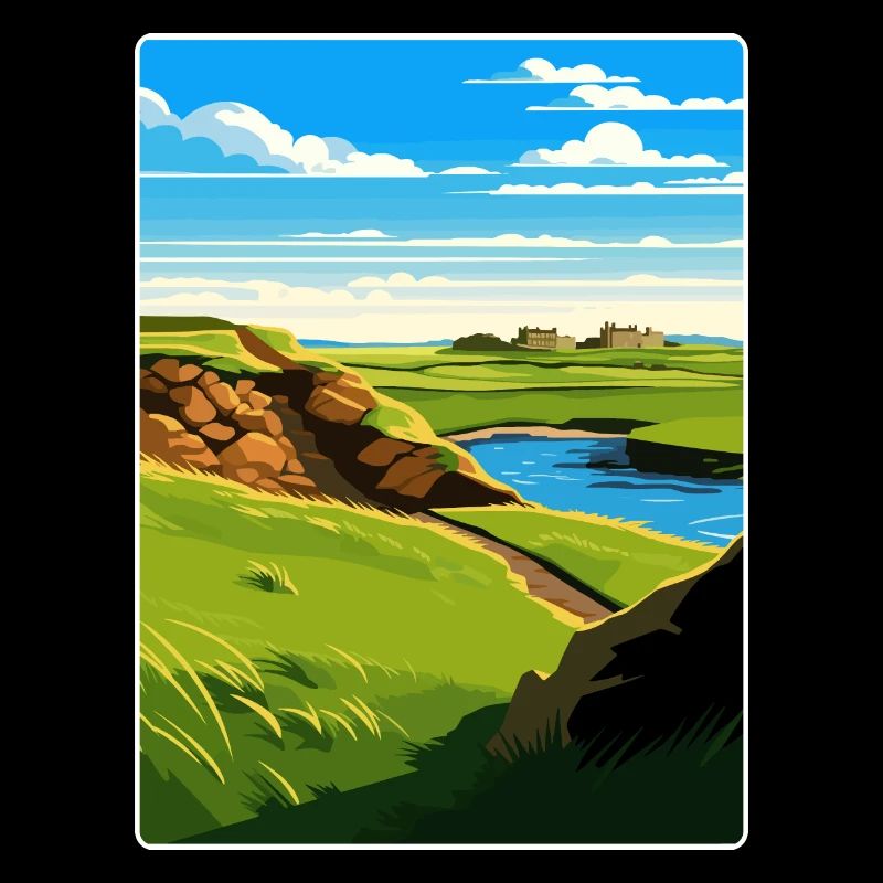 St Andrews Golf Course Ecosse Carte de voyage Andrew