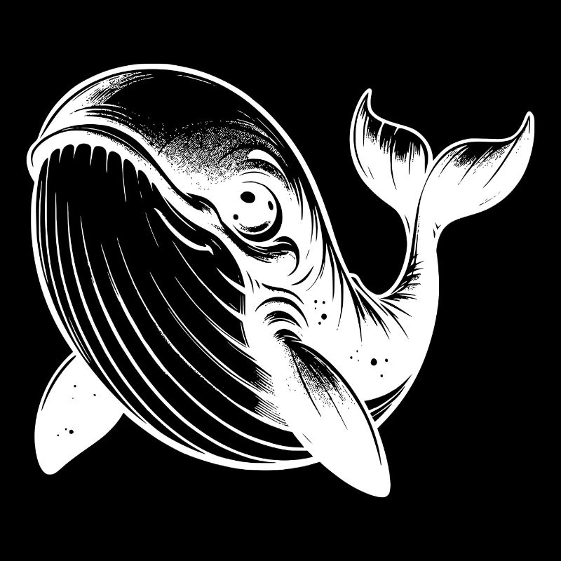 Mignon plongeur baleine bleue enfants dessin
