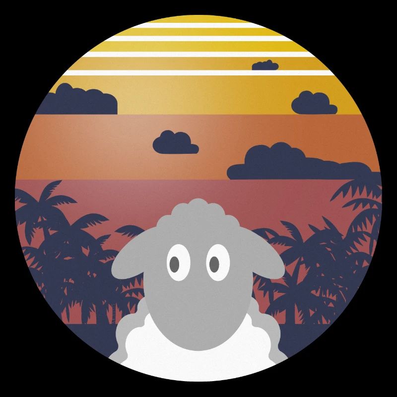 Sheep at sunset