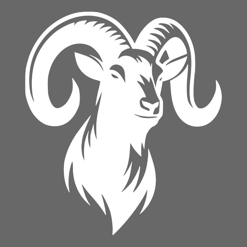 Bouc têtu avec d’énormes cornes