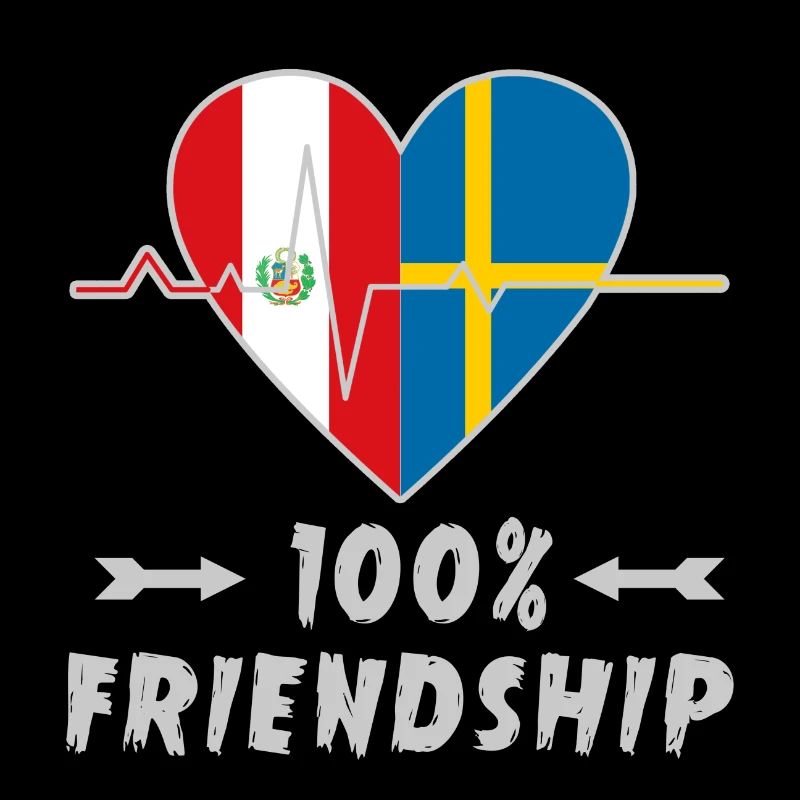Peru und Schweden 100% Freundschaft