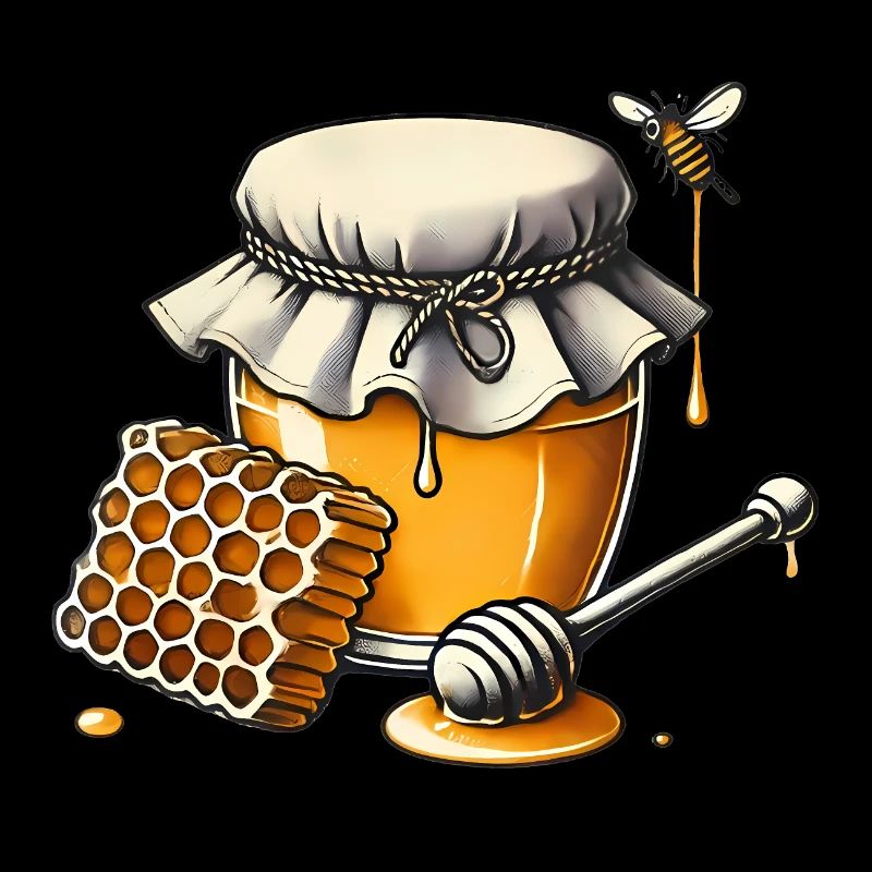 Rustic Honey Jar Dripping Honeycomb