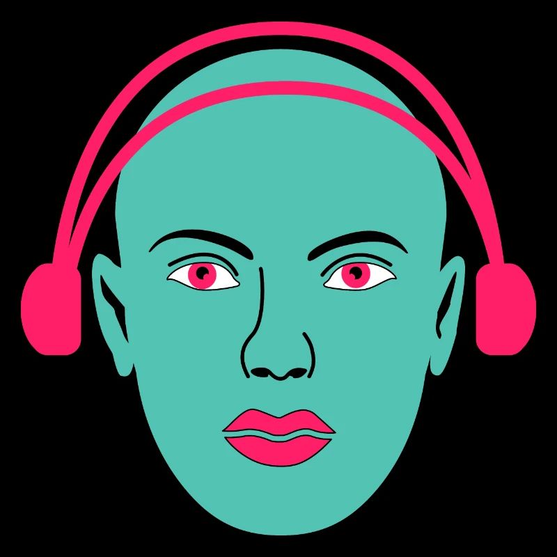Frau hört Musik