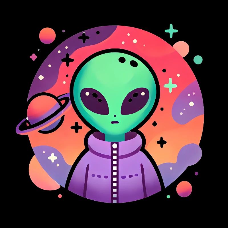 Alien Traveler Cosmic Art