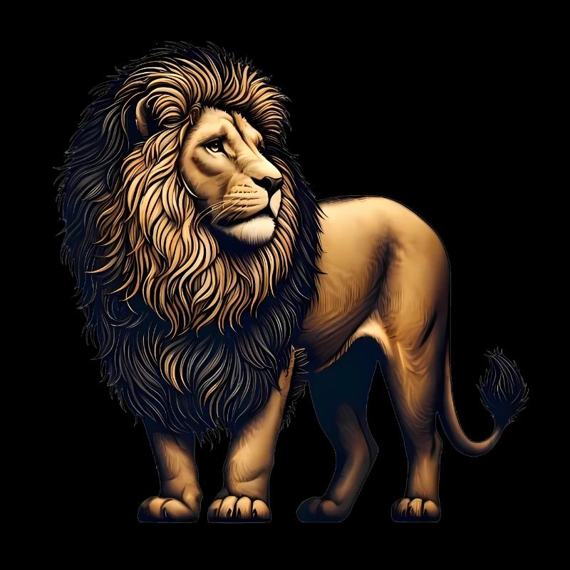 Conception vectorielle de lion majestueux