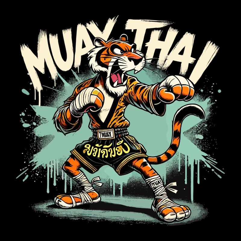 Muay Thai Tiger Thaiboxen Boxen Geschenk