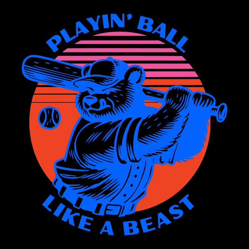 Ours de baseball de style rétro