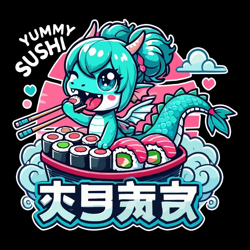 Drache Maki Sushi Kawaii Geschenk