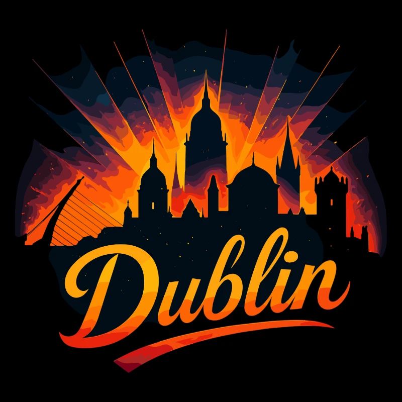 Dublin Capital Ireland Silhouette Gift