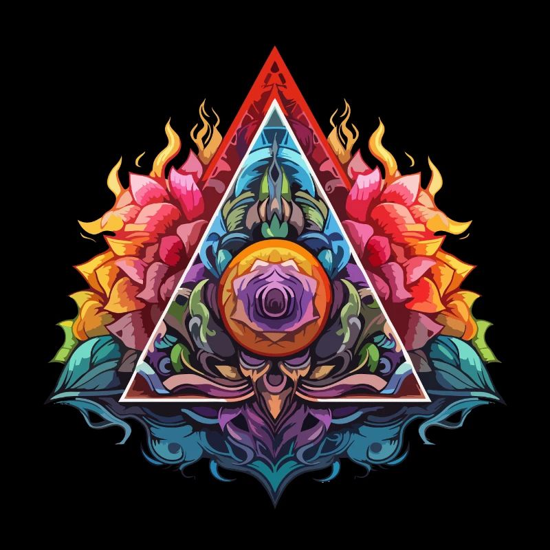 Triangle de lotus de flamme