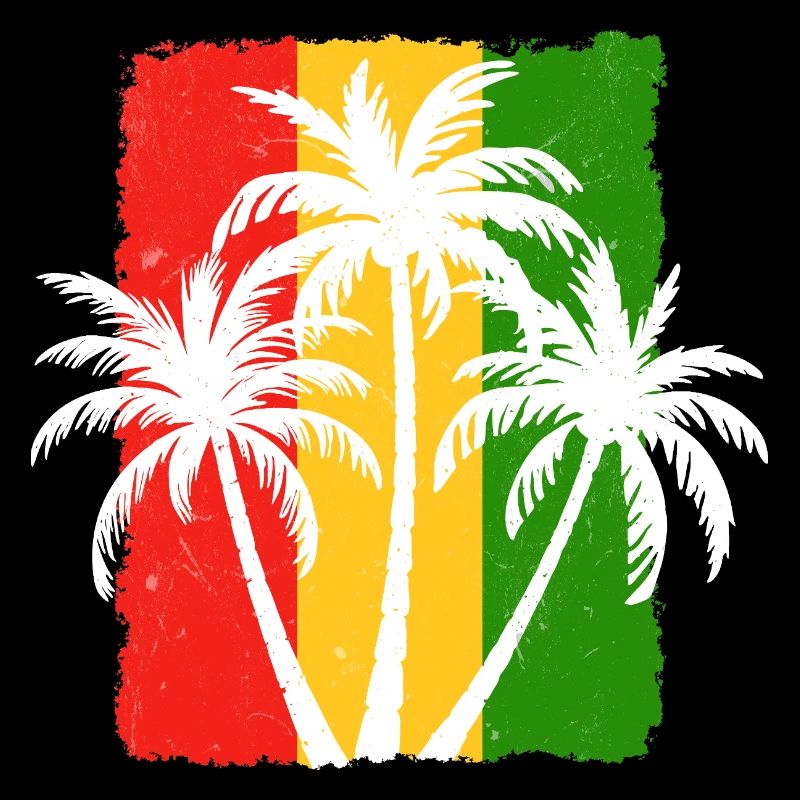 Tropical Sunset Palm Silhouette