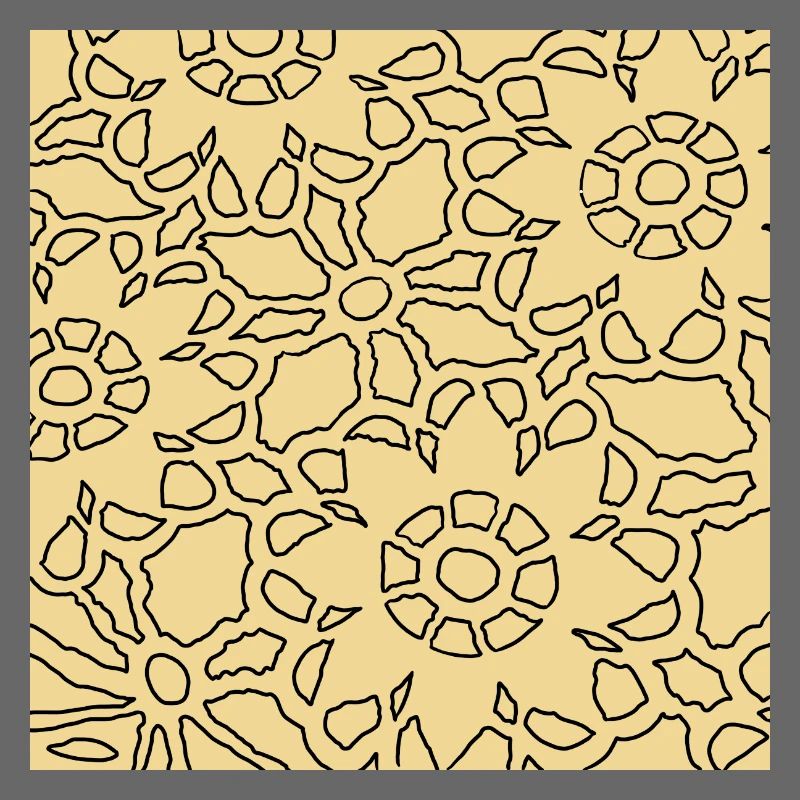 Geometric floral pattern for embroidery fabrics