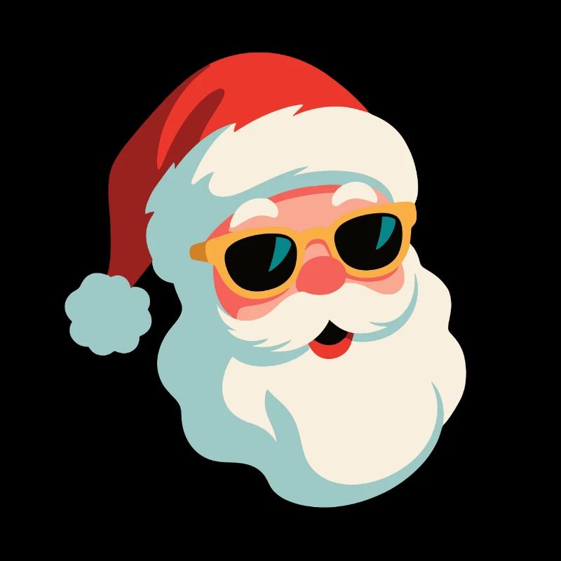 Père Noël décontracté avec lunettes de soleil