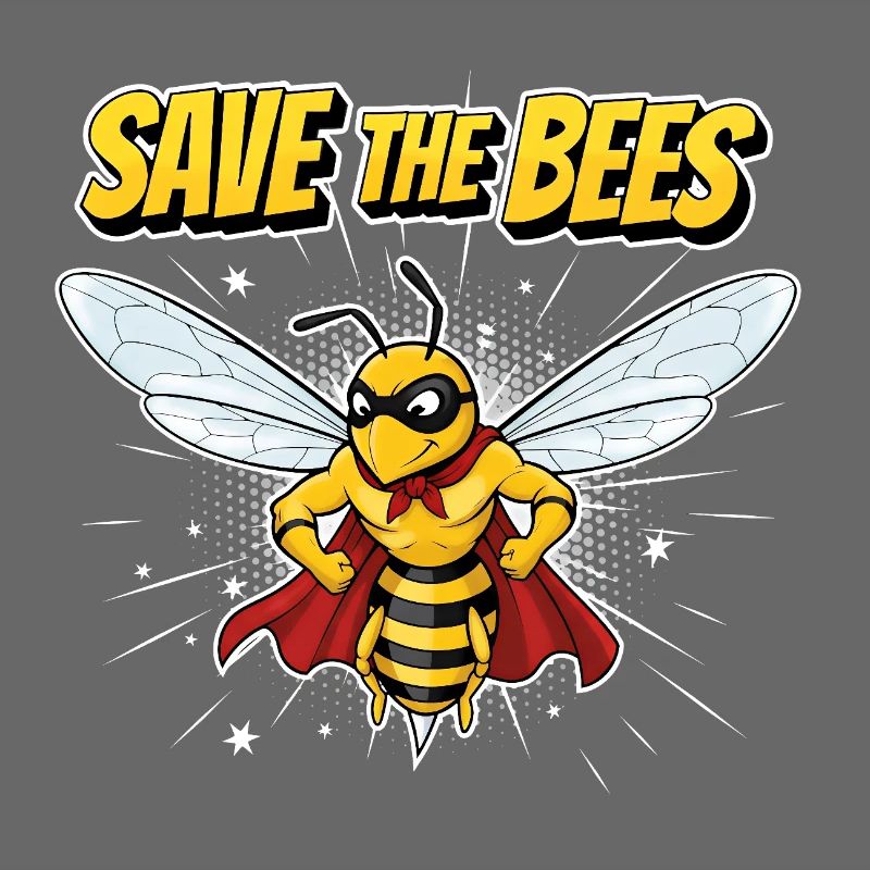 Comic Biene Heldenmotto