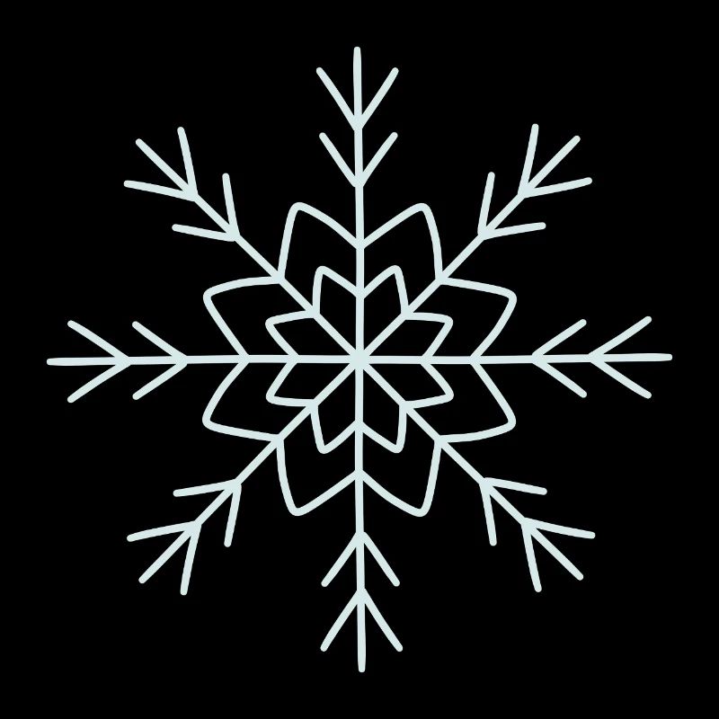Conception artistique complexe de ligne de flocon de neige