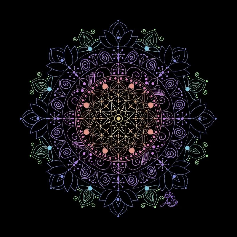 Leuchtendes Mandala Muster