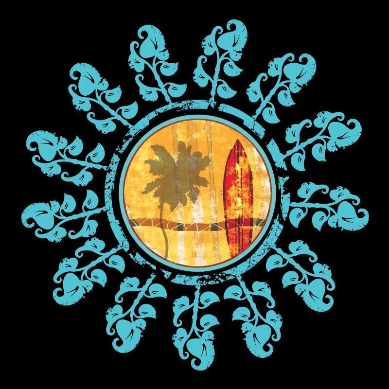 Beach and sunset in boho style